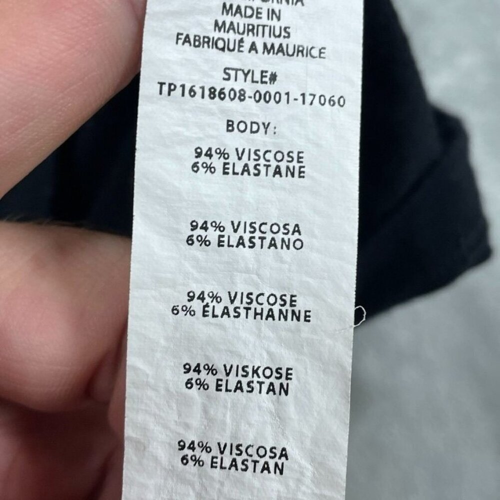 Fabletics Womens Twist Front Long Sleeve Top XL Black a1511 - Picture 7 of 9